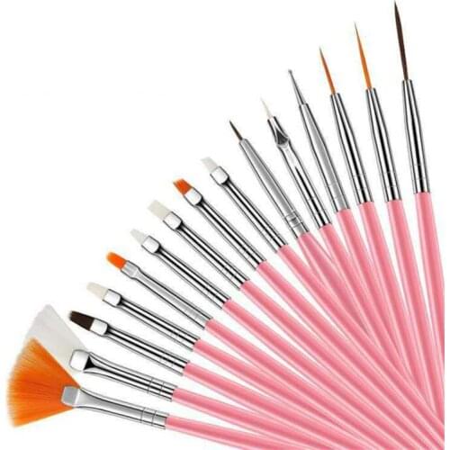 15Pcs/Set Nail Brush For Manicure Gel Brush For Nail Art Nail Brush Acrylic Liquid Powder Carving Gel Brush Manicure tools