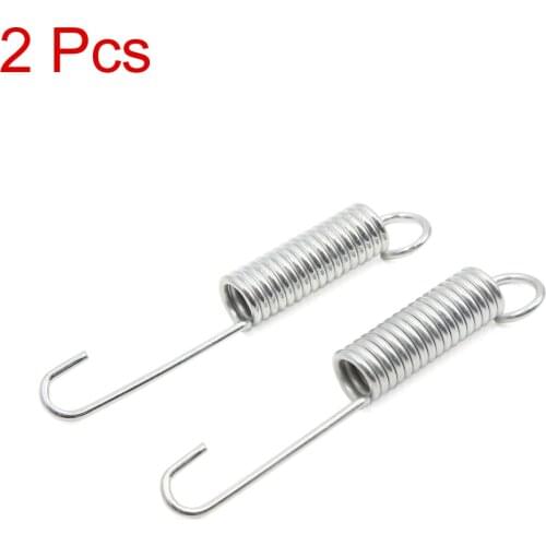 2pcs Silver Tone Metal Motorcycle Foot Kickstand Side Stand Spring for CG125