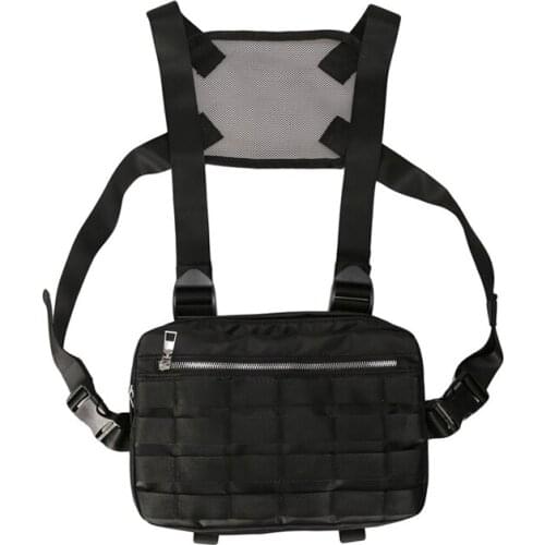 6PCS / LOT Chest Rig Bags Men Adjustable Tactical Pocket Streetwear Functional Breast Bag Women Cross Shoulder Bag