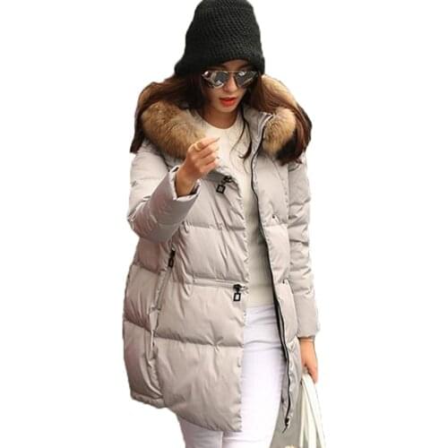 2017 new winter women jacket long down cotton coat large collar parka coats cloak plus size thick Nagymaros collar jacket AB050