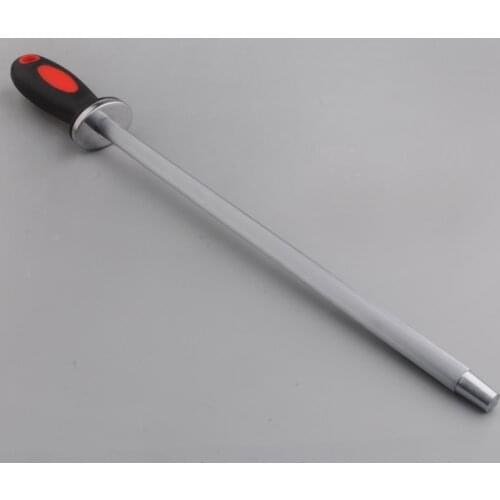 New High Quality 12 Inch Knife Sharpener Carbon Steel Sharpening Rod For Chefs Plastic Handle Kitchen Knives Sharpening Tools