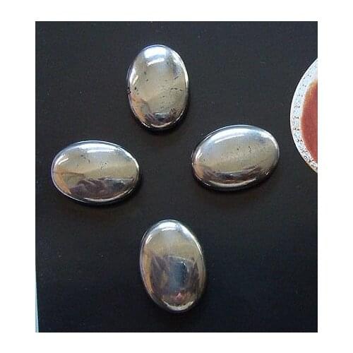 Wholesale 10pcs/lot Natural Pyrite gem stone 18X25mm Oval gem stone Cabochons for JEWELRY finger Ring Face