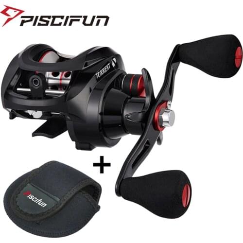 Piscifun Torrent Fishing Reel With Baitcasting Reel Bag 8.1kg Max Drag 7.1:1 Gear Ratio Magnetic Brake light fishing Reel