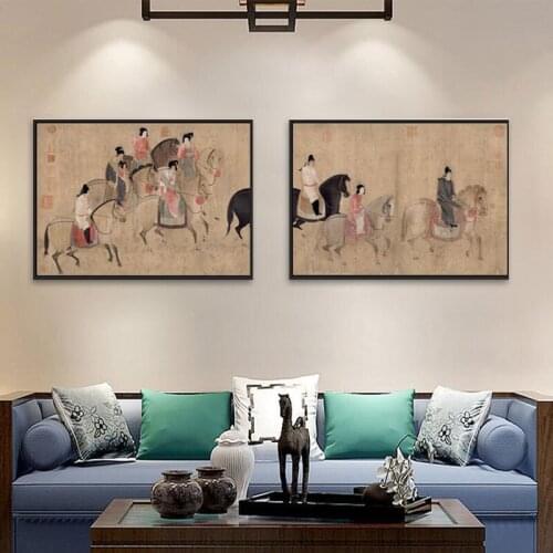 Posters Prints Exquisite Chinese Antique collection Imitation ancient China People and Beautiful Landscape picture /Wall Art No