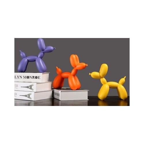 Nordic Creative Balloon Dog Home Decorations Living Room Bedroom TV Cabinet Decoration Cute Resin Animal Desktop Ornaments Gift
