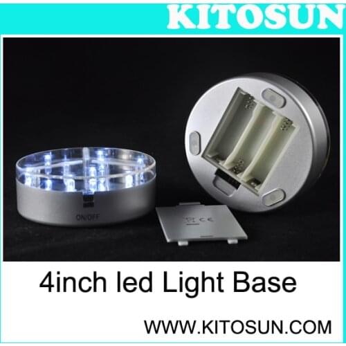 Hard To Find Items 4inch round vase LED Light base for centerpiece ,wedding ,Christmas