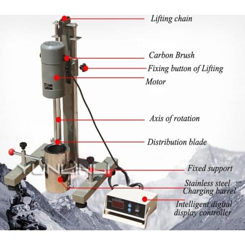 High-speed Disperser Homogenizer Mixer 2~5kg Laboratory Use Dispersing/Homogenizing Machine Dispersion Machine FS-400D