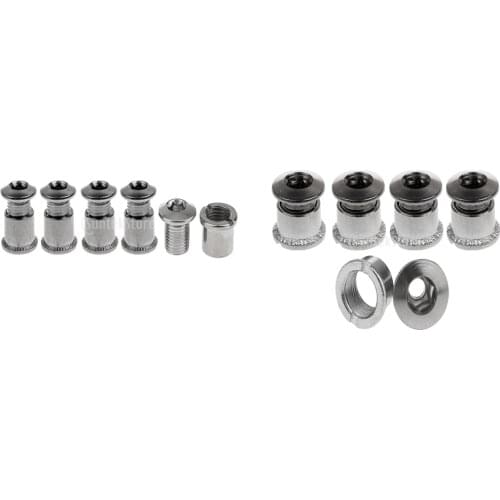 10 Pairs Steel Bike Crankset Bolts Chainring Bolts Chainwheel Bolts Silver-B C High Performance Light Weight Bicycle Bolts