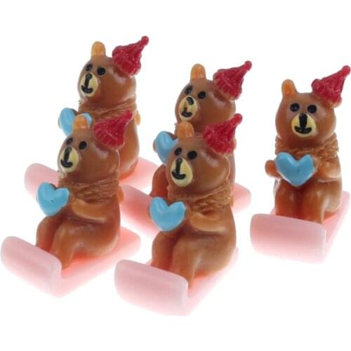 10Pcs Mini Cute Resin Christma Decoration Crafts Flatback Cabochon Figurines & Miniatures For Home Decoration Accessories Modern