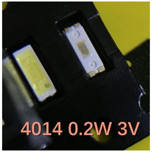 100pcs/Lot 4014 0.2W 3V lamp LED SMD ultra high brightness white light light-emitting diode new goods in stock