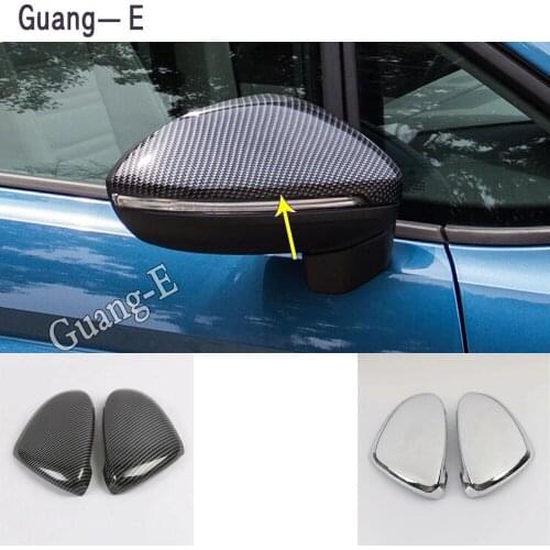 For VW Volkswagen Touran L 2016 2017 2018 2019 Car Body Stick Rear View Rearview Side Glass Mirror Cover Trim Frame Parts 2pcs
