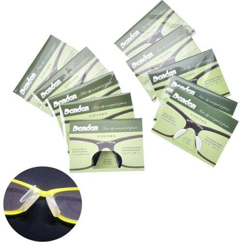 20pcs=10Pairs Glass Spectackles Braces Supports Silicone Anti Slip Nose Pads for Eyeglasses Sunglass Black/White Color