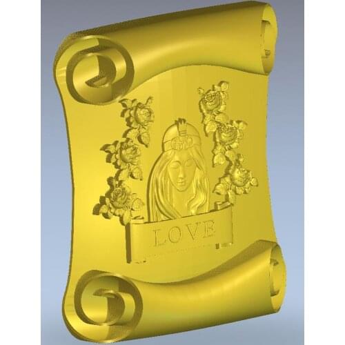 3d model relief for cnc in STL file format scroll