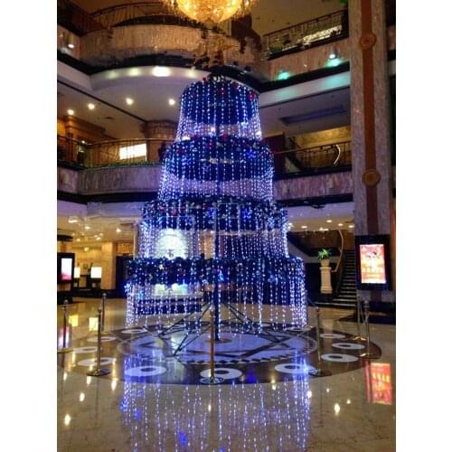 6M(W)*3M(H) 640LED water flow waterfall snowing curtain Lights fairy String Christmas Xmas Wedding garden party background decor