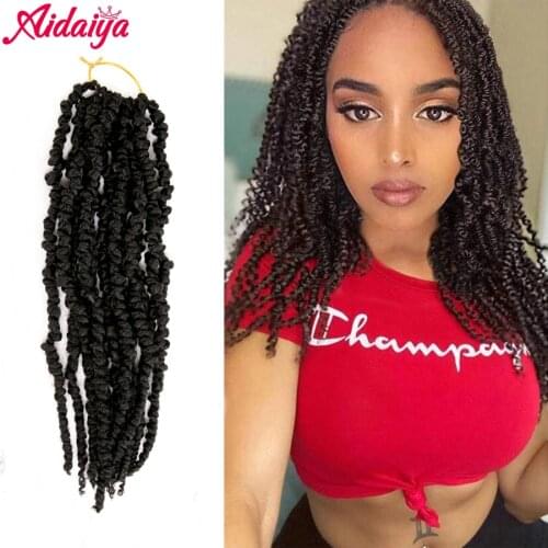 Aidaiya 16inch Passion Twist Hair Synthetic Freetress Water Wave Ombre Crochet Braid Hair Extension Spring Twist Hair For Women