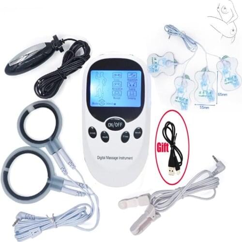 USB Charging Host,Electric Shock Pulse Anal Butt Plug Electro Stimulation Penis Ring Bdsm Nipple Clamp/Pad Adult Sex Toy For Men