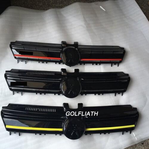 GOLFLIATH For Golf 7 ABS Auto Car front Bumper mesh grille bluemotion grill fit for Volkswagen Golf MK7 GTI R 2015-2017