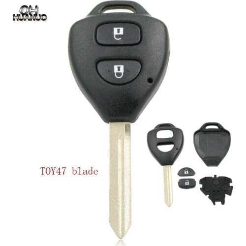 2 Buttons Remote Key Shell Case Fob For Toyota Auris Corolla Verso Yaris TOY47 Uncut Blade
