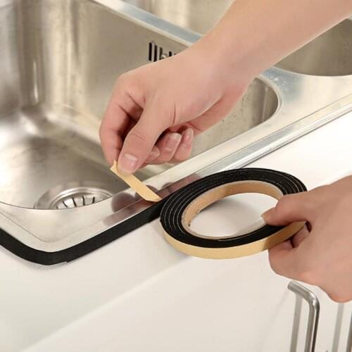 Bathroom Shower Sink Bath Sealing Strip Tape black PVC Self adhesive Waterproof Wall sticker for Bathroom Kitchen Anti-dust