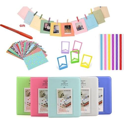 Color Stickers + Photos Album + Photo Frames + Marker Pen For Fujifilm Instax Mini 8 9 25 50 7s 70 Instant Camera & Film Paper