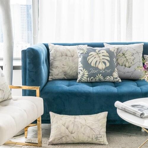 Plants Home Decorative Cushion Cover Tropical Leaves Vintage Cushions Case Patterned Plants Pillow Case 45*45cm/30x50cm