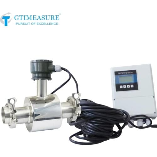 Magnetic Flow Meters Split Style Digital Flowmeter for Liquid Water Measurement Clamp Connection SS304 4-20mA RS485
