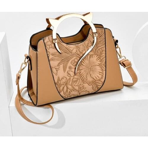 Fashion Three-layer Large-capacity Shoulder Bag Lady Messenger Bag Unique Shape Portable Female Bag Embroidered Handbags