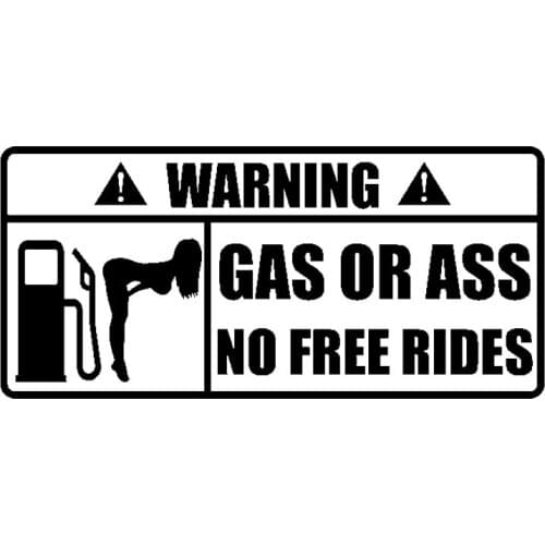 Car Stickers, Motorcycle Decals WARNING Gas or Ass Decorative Accessories Cover Scratches Sunscreen Waterproof Suitable for Car