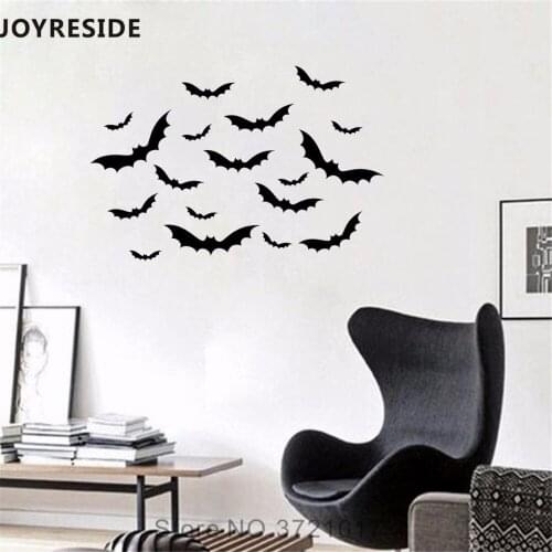 JOYRESIDE Bat For Set Wall Decal Flying Bats Wall Sticker Animals Vinyl Decal Home Livingroom Art Decor Interior Designed A754