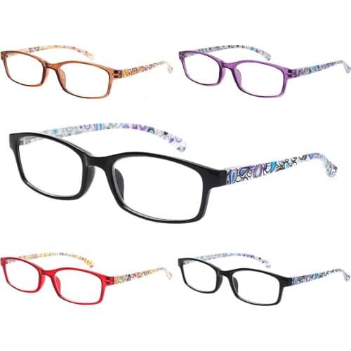 5-Pack Reading Glasses Blue Light Blocking,Spring Hinge Readers for Women Men Anti Glare Filter Lightweight Eyeglasses (#5