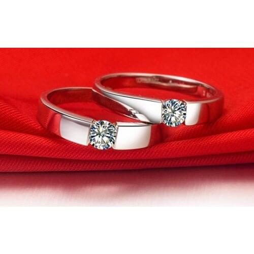 Original 100% 925 Silver Rings for Men 1 Carat Lab Diamond Rings Wedding Band Male Finger Ring Fine Jewelry