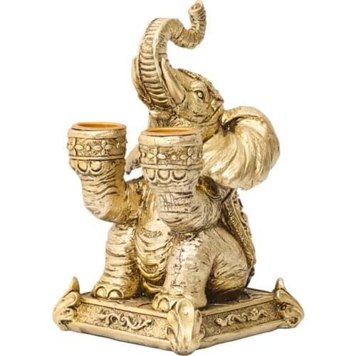 Elephant Statue Pillar Candle Holder CandleStick Stand Wedding Home Decor