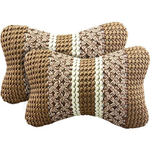 1Pair Car Headrest Neck Pillow For Seat Chair Neck Both Side Breathable Comfortable Soft Car Pillow Head Rest Travel Support