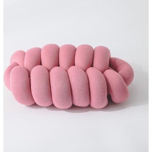 Handmade Knot Cushion Baby Nap Office Waist Back Cushion Stuffed Toys For Kids Store Decoration Sofa Lumbar Tie Up Decorative