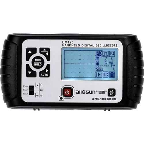 Handheld Digital Scopemeter EM125 Pocket-Size Mini Oscilloscope Multimeter (Voltmeter Ohmmeter Capacitance Tester)