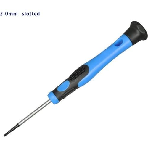 Precision 2.0mm Slotted Screwdriver CRV Steel Straight Screwdriver Repair Tool 2mm Magnetic Tip Screw Driver Hand Tool