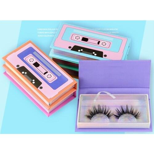 Recorder Wholesale Eyelash Packaging Box 10-50 Pairs Empty Lash Packaging Rectangle Case 25mm Mink Lashes Box Eyelashes Package