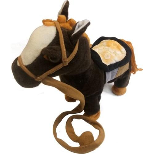 Robot Horse Toy Leash Controled Electronic Horse Plush Interactive Animal Pet Walk Dance Music Toys For Children Birthday Gifts