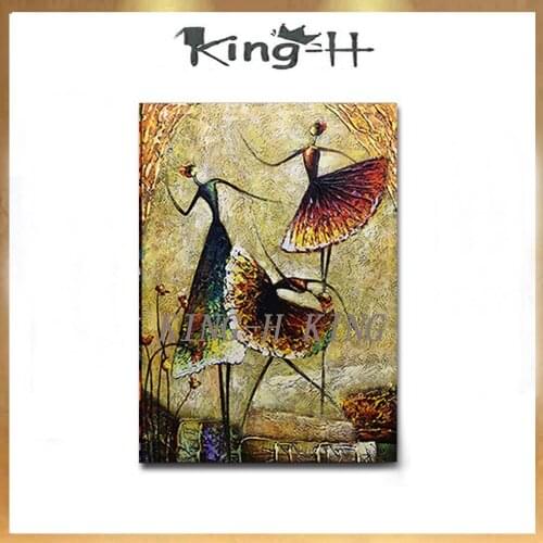 Hand-painted oil painting sexy dancing girls dress sexy dancer abstract on the canvas of the sitting room decorate the lobby