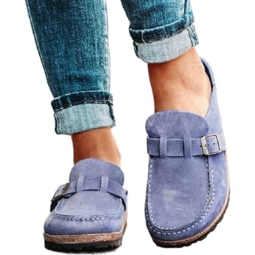 Hot Sale Good Quality Womens Shoes Summer Flat Sandals Belt Buckle Female Slippers Home Womans Big Size 43 Zapatos De Mujer