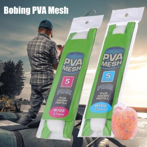 PVA Mesh 5M 25mm 37mm Carp Fishing Feeder Trap Bait Bag Nets Soluble In Water To Beat The Nest Fishing Accessories
