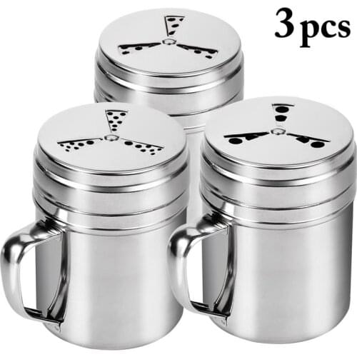Stainless Steel Pepper salt Shaker Spice Jar set Kitchen Harb Spice Condiment Box Seasoning Bottle Glass Barbecue Cooking Tools