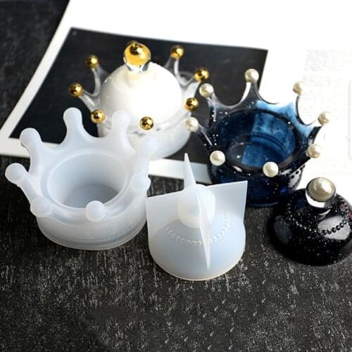 Pyramid/Lotus/Crown storage box silicone mold can make jewelry storage box candle holder ashtray UV resin pottery clay making mo