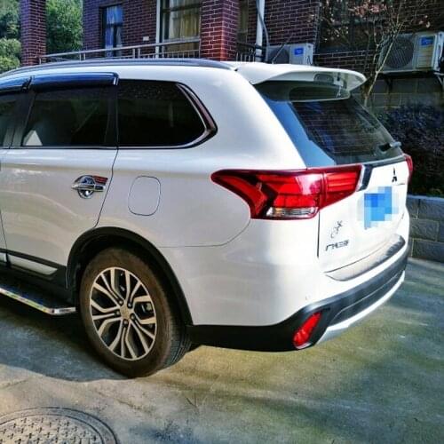 Use For Mitsubishi Outlander 2013--18 Year Spoiler Sport ABS Plastic Carbon Fiber Look Rear Trunk Wing Car Body Kit Accessories
