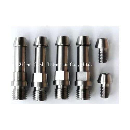 Titanium TC4 V Brake Boss / Stud M8 x 1.25mm / M10 x 1.25mm*4pcs + Titanium Conical Head Fixing Bolts*4pcs + Cable Bolts*2pcs