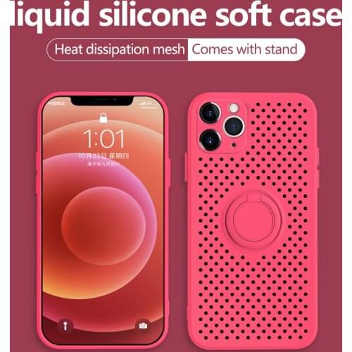 Ultra-thin Liquid Silicone Magnetic Holder Phone Case For iPhone 12 11 Pro SE XS max XR XS X 8 7 6 Plus Stand Ring Bracket Cover