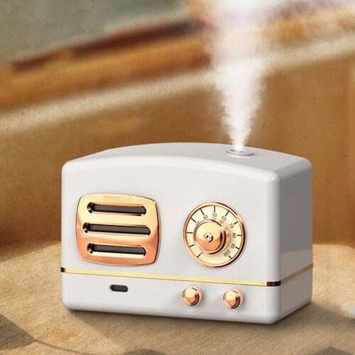 Retro Radio Shape Large Capacity Portable Desktop Air Humidifier USB Mist Maker Aroma Essential Oil Diffuser for Home