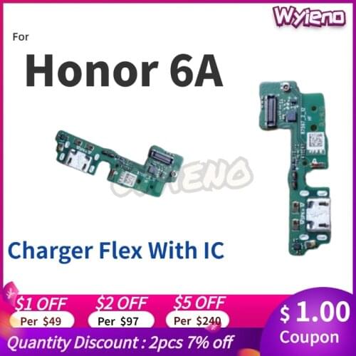 Wyieno Honor6A Charging Port For Huawei For Honor 6A Micro USB Charger Connector Flex Cable Replacement Parts Mic Microphone