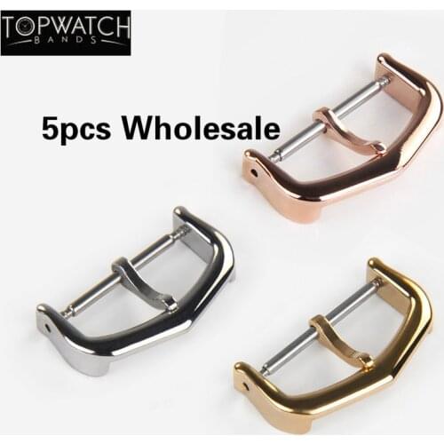 5pcs/lot 316 Stainless Steel Watch Buckle Watch Replacement Clasp Wholesale Gold Silver Rose 12mm 14mm 16mm 18mm