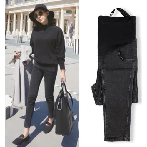 Maternity Womens Pants Pregnancy Skinny Trousers Denim like fabric Pants ElasticSlim Was Thin Pencil Feet Pregnancy Pants